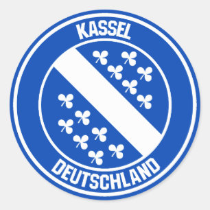 Kassel Round Emblem Runder Aufkleber