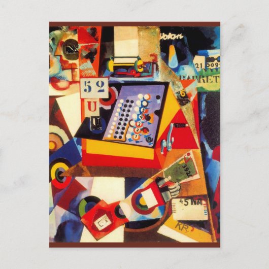 Kassenregister durch Amadeo de Souza-Cardoso, Postkarte (Vorderseite)