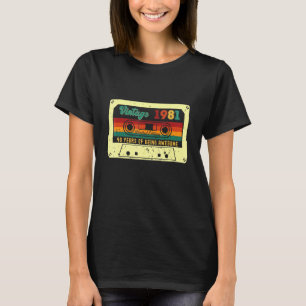 Kassette Band Vintage 1981 40. Geburtstag 40 Jahre T-Shirt