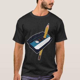 Kassette Bleistift Stift Audiokassette Mixtape Ges T-Shirt