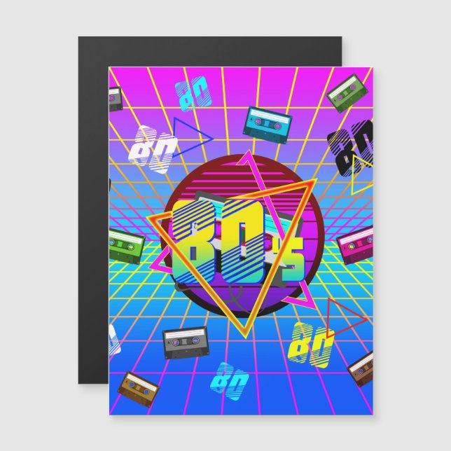 Kassette der 80er Jahre, alte Schule Magnetkarte (Vorne/Hinten)