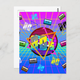 Kassette der 80er Jahre, alte Schule Postkarte