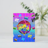 Kassette der 80er Jahre, alte Schule Postkarte (Stehend Vorderseite)