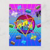 Kassette der 80er Jahre, alte Schule Postkarte (Vorderseite)