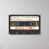 Kassette für benutzerdefinierte Text-/Retro-Liebe Leinwanddruck (Vorderseite)
