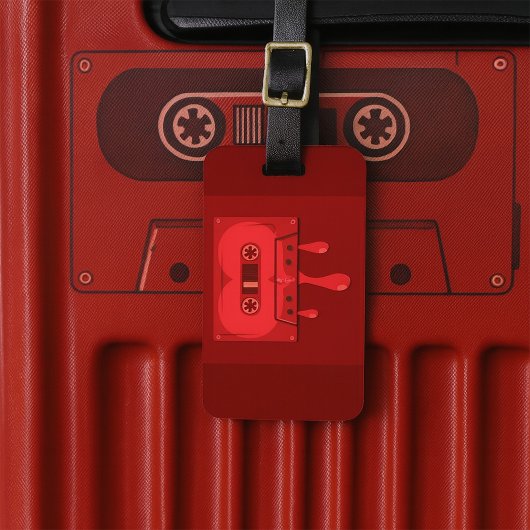 Kassette für das Herz mit schmelzenden Tropfen Gepäckanhänger