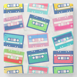 Kassette für Vintages Audio-Tape rückgängig machen Steinuntersetzer