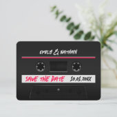 Kassette Mix-Band-Retro Save the Date Cool (Stehend Vorderseite)
