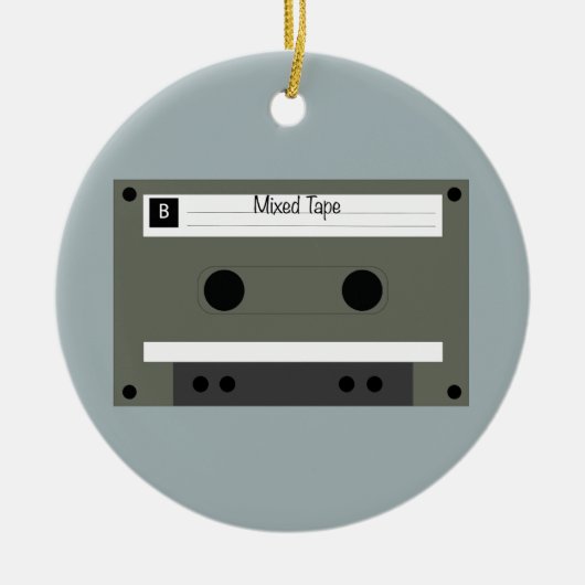 Kassette, Mixed Tape Keramik Ornament (Vorne)