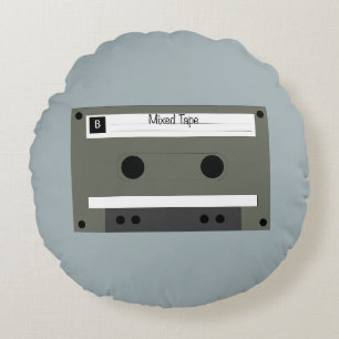 Kassette, Mixed Tape Rundes Kissen