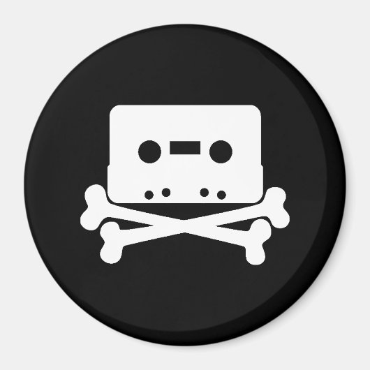 Kassette-Piratenflagge Magnet (Vorne)