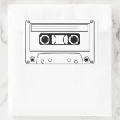 Kassette Rechteckiger Aufkleber (Tasche)
