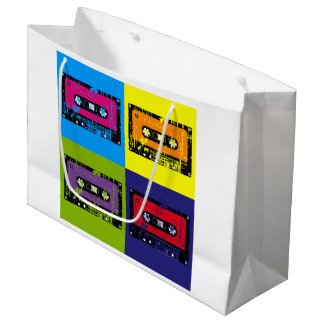 Kassette Retro 90er Pop Art Große Geschenktüte