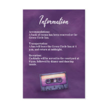 Kassette Retro Lila Umschlagkarte