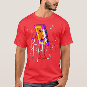 Kassette Retro Vintage 70er 80er 90er Musik Mädche T-Shirt