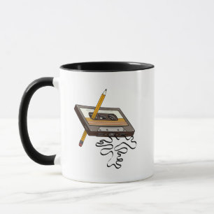 Kassette Retro Zurückspulen 80er Jahre Stil Tasse