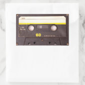 Kassette schwarzen rechteckigen Aufkleber (Tasche)