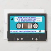 Kassette-Tape-Graduationspartei für den Retro-80er Einladung (Rückseite)