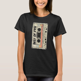 Kassette Tape Retro Geburtstag Geboren 1991 Best o T-Shirt