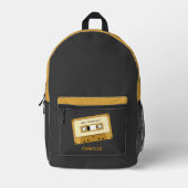 Kassette Tape Schwarze Rucksack (Vorderseite)
