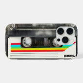 Kassette Transparent Retro Mixtape 80er Ästhetik iPhone Hülle (Rückseite (Horizontal))