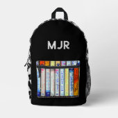 Kassette und Raute im Stil der 80er Jahre Bedruckter Rucksack (Vorderseite)