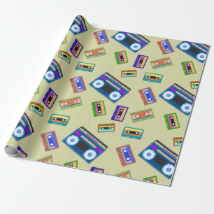 Kassette Vintagen alten Platten Geschenkpapier