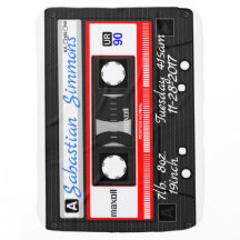 Kassetten-Band-Baby-Decke personalisiert