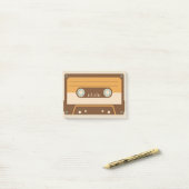 Kassetten-Band-illustrierte Post-Itanmerkungen Post-it Klebezettel (Auf Schreibtisch)