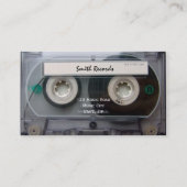 Kassetten-Band-Musik-Plattenen-Geschäfts-Karten Visitenkarte (Rückseite)