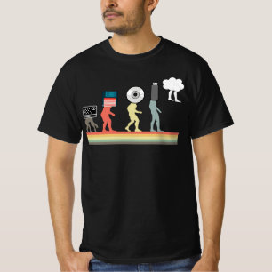 Kassetten Diskette USB CD CD-Rom Evolution T-Shirt