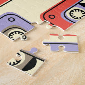 Kassetten für Retro: nahtloses Muster. Puzzle (Seite)