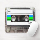 Kassetten-grüne Mausunterlage Mousepad (Mit Mouse)