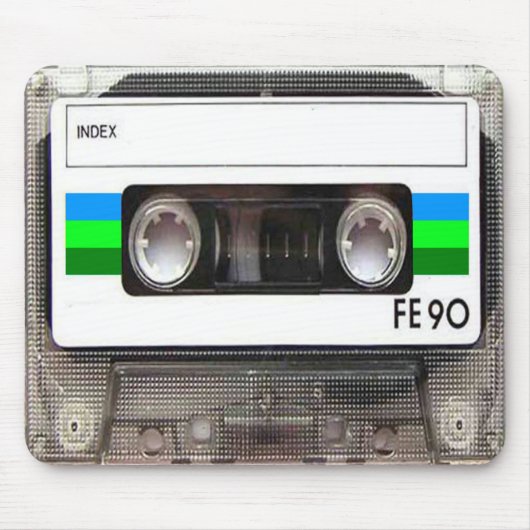 Kassetten-grüne Mausunterlage Mousepad (Vorne)