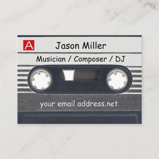 Kassetten-Musiker Visitenkarte (Vorderseite)