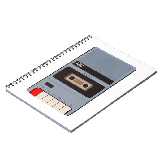 Kassetten-Recorder Notizblock (Linke Seite)