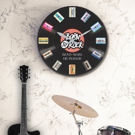 Kassetten- und Vinyl-Aufzeichnungen Große Wanduhr