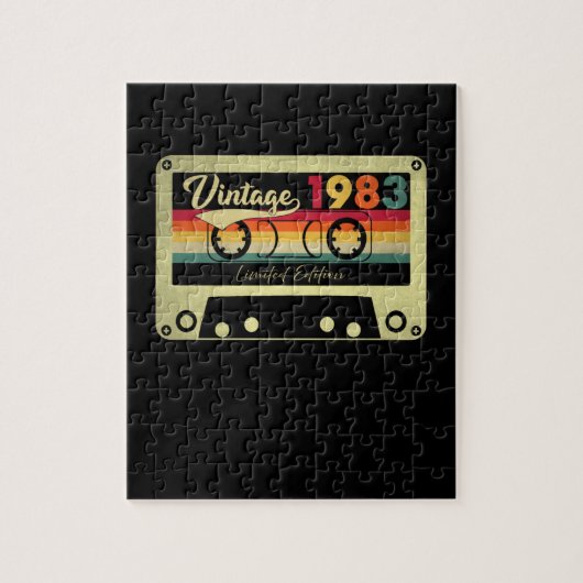 Kassetten Vintag 1983 Limited Edition Retro 1983 Puzzle (Vertikal)