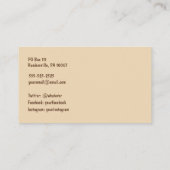 Kassetten-Visitenkarte-Brownsahnegold Visitenkarte (Rückseite)