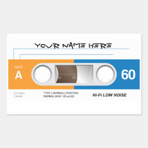 Kassettenaufkleber Rechteckiger Aufkleber
