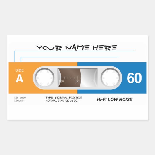 Kassettenaufkleber Rechteckiger Aufkleber (Vorderseite)