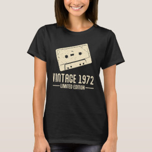Kassettenband 1972 Vintag Retro Geburtstag T-Shirt