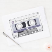 Kassettenband - grau - rechteckiger aufkleber (Umschlag)