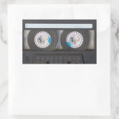 Kassettenband Rechteckiger Aufkleber (Tasche)