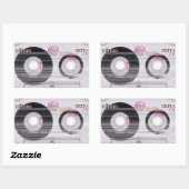 Kassettenband Rechteckiger Aufkleber (Blatt)