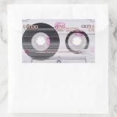 Kassettenband Rechteckiger Aufkleber (Tasche)