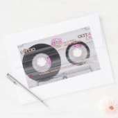 Kassettenband Rechteckiger Aufkleber (Umschlag)