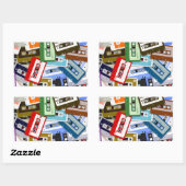 Kassettenband Rechteckiger Aufkleber (Blatt)