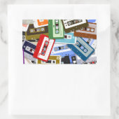 Kassettenband Rechteckiger Aufkleber (Tasche)