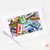 Kassettenband Rechteckiger Aufkleber (Umschlag)